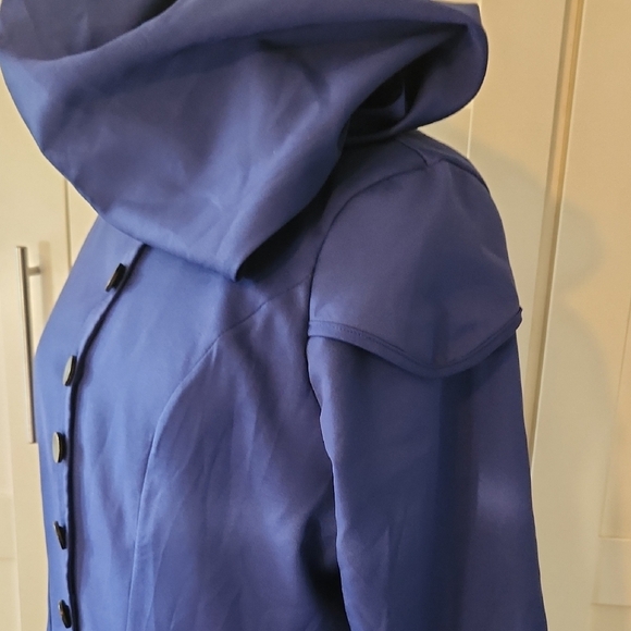 Royal Blue Hooded Long Sleeve Dress Jacket With Corset Lace Sz XXL Cosplay - Picture 6 of 7
